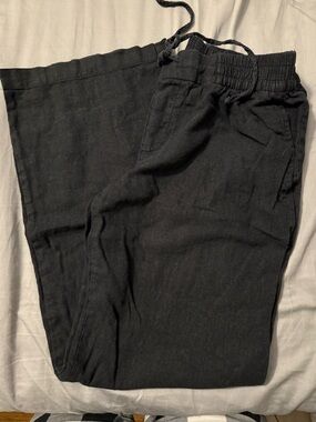 Old Navy Men's Black Elastic Waist Drawstring Joggers